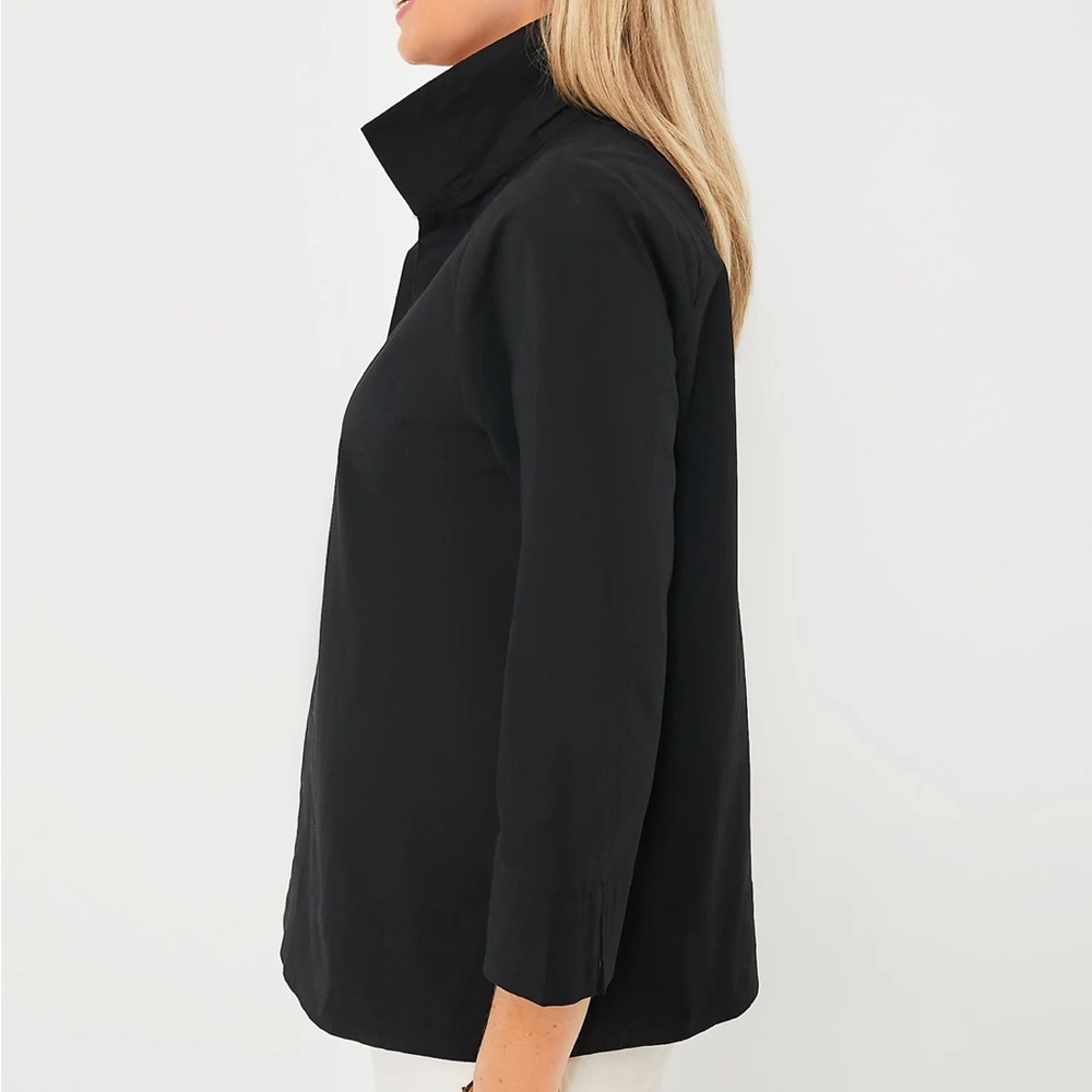 Black Sullivan Stand Collar Blouse - Picture 2 of 11